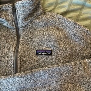 Patagonia Heathered Gray Zip-Up Fleece